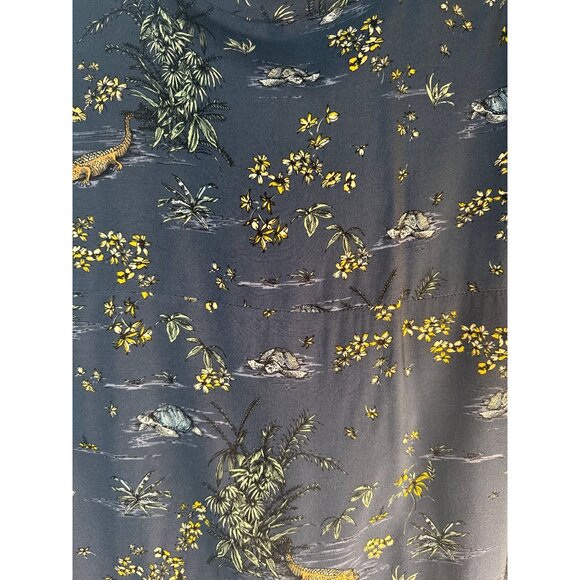 2/$30 ZARA Srpl Collection Large Long Sleeve Viscose Shirt  Botanical & Animal - Picture 13 of 14